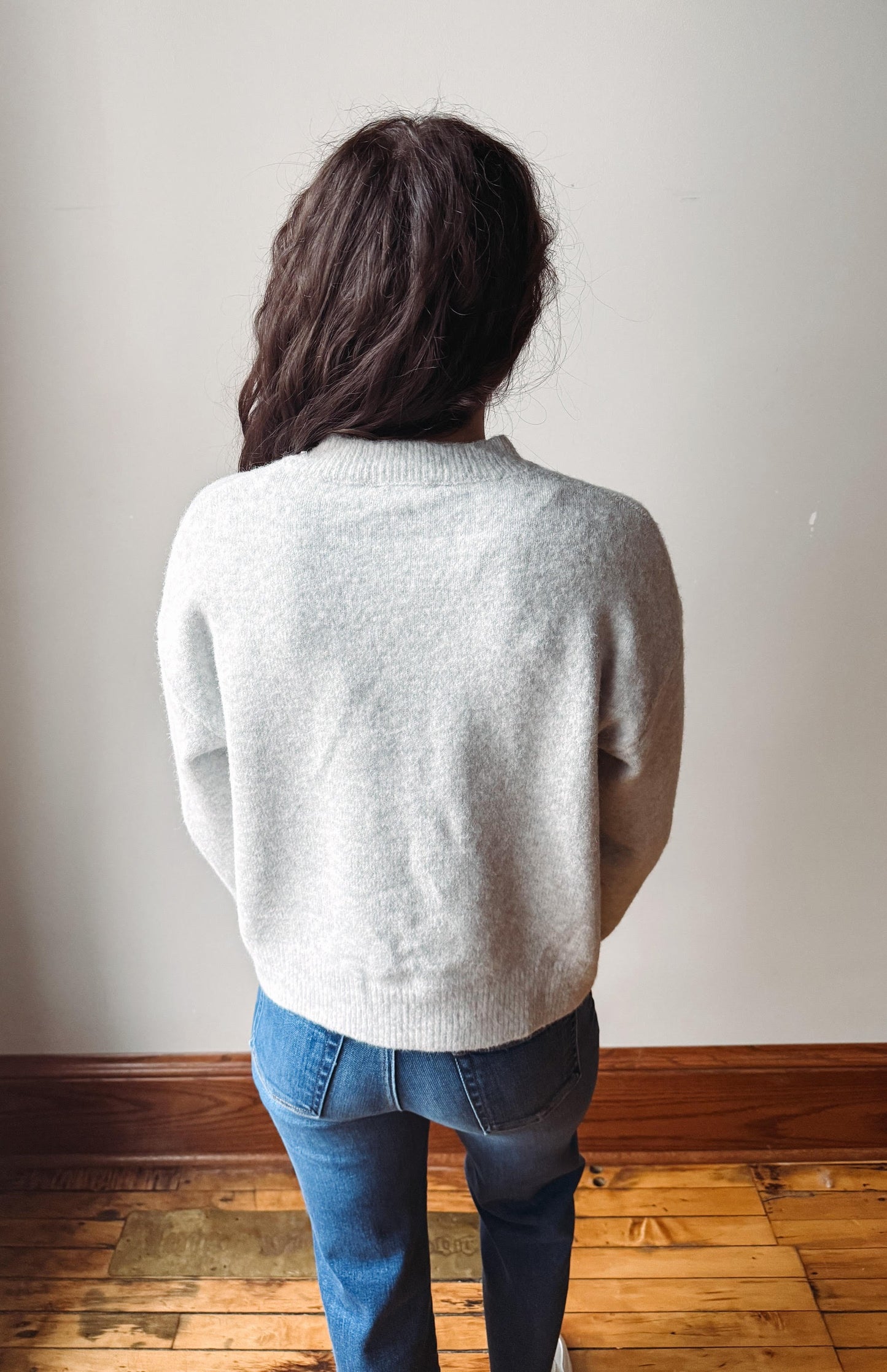 Willa Grey Pocket Knit Sweater