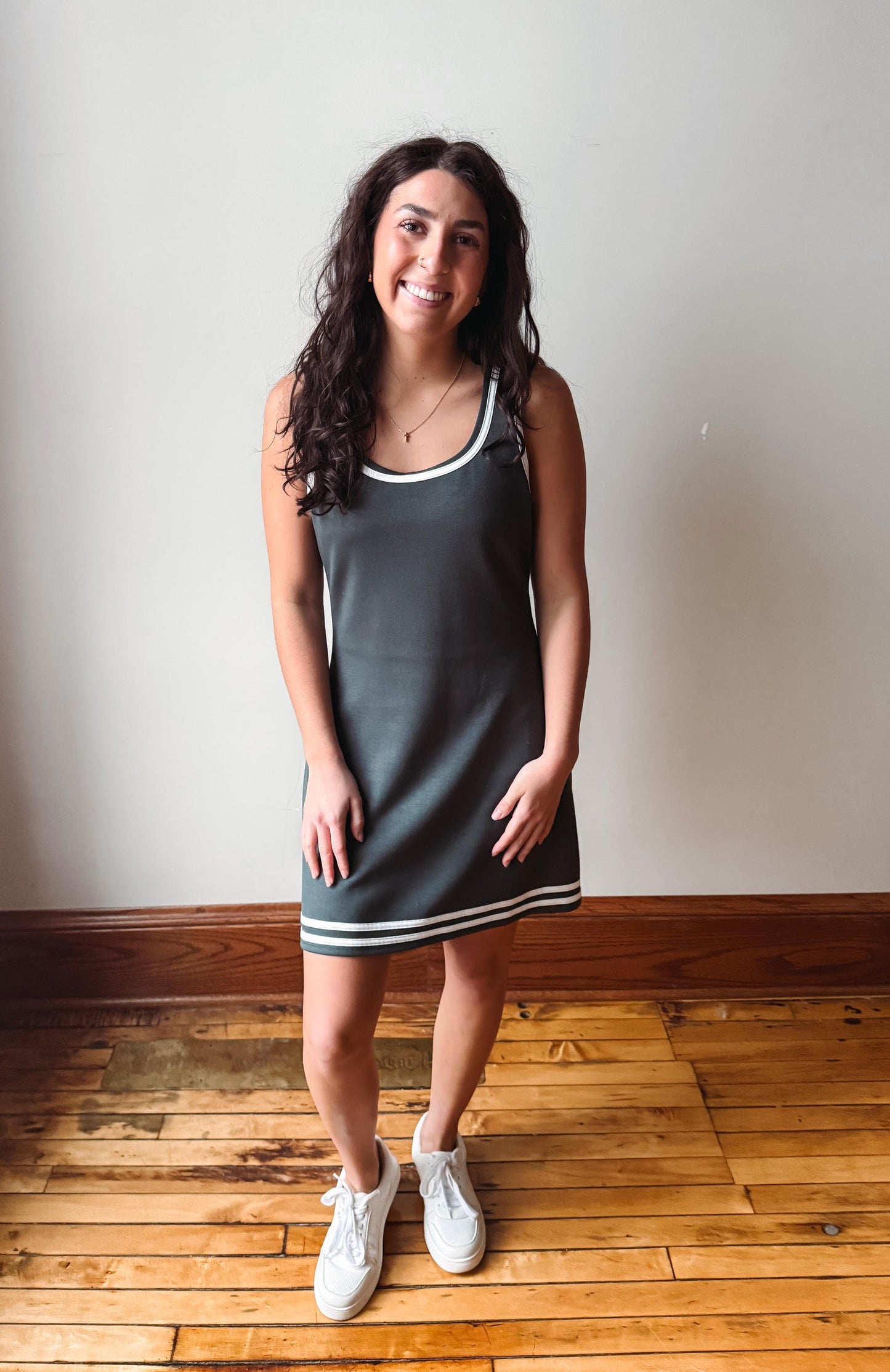 Mila Hunter Green Scuba Dress
