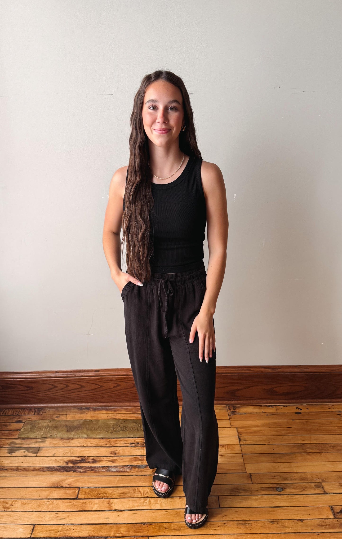 Solana Black Shadow Pants