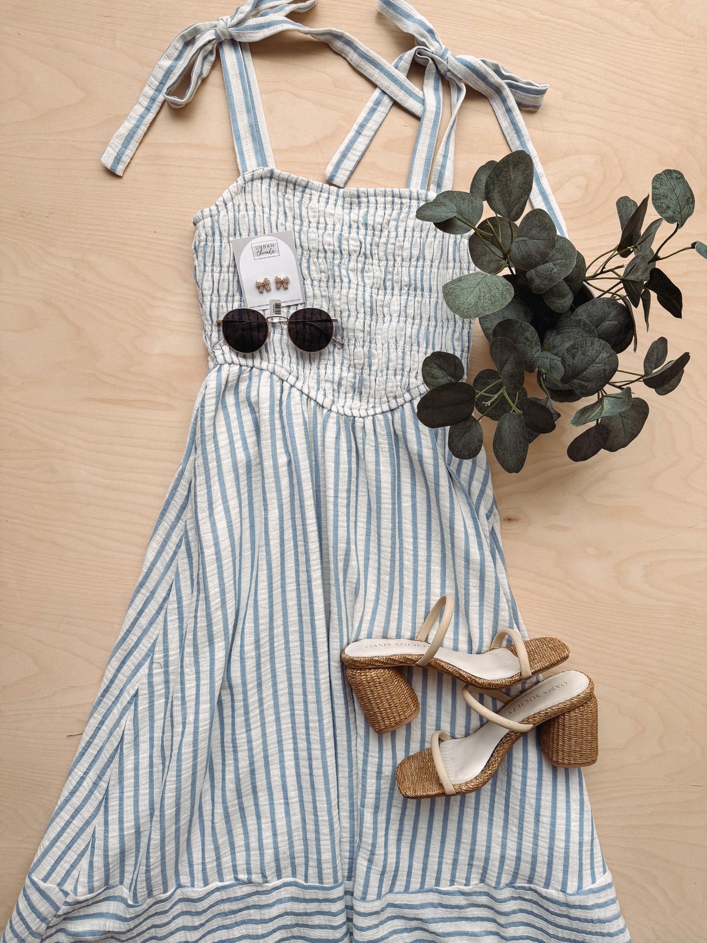 Astra Blue Stripe Dress