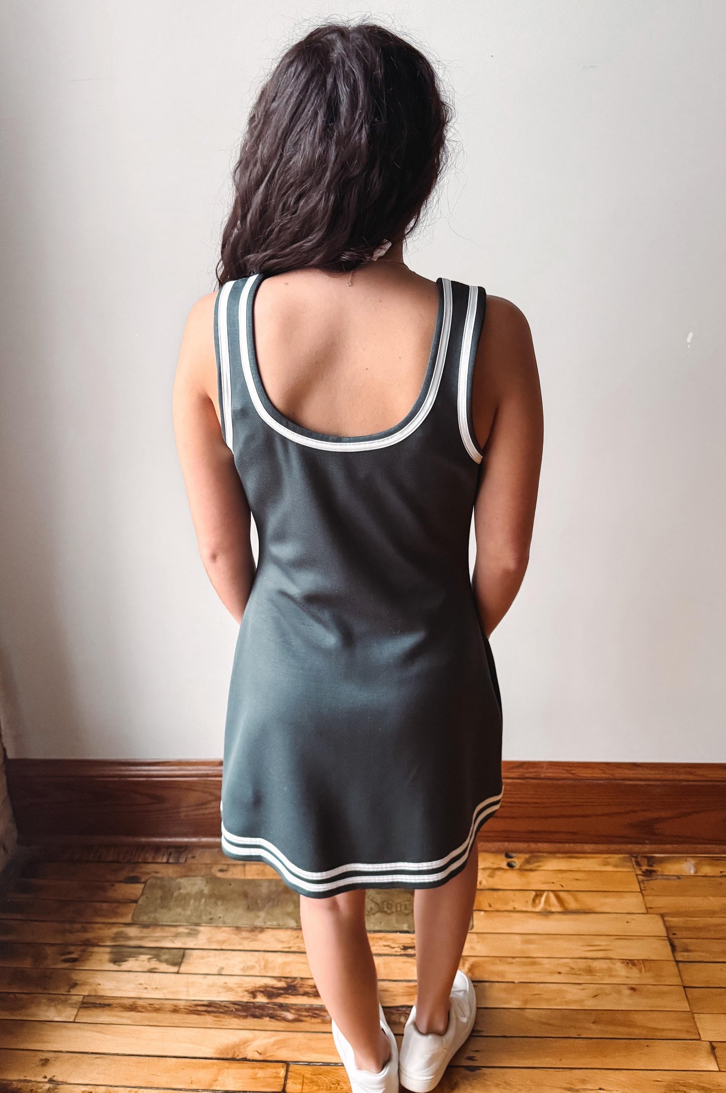 Mila Hunter Green Scuba Dress