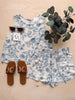 Maribel Blue Blossom Linen Short