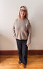 Alexandra Mocha Button Cropped Sweater