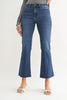 Dark Wash Cropped Flare Jean