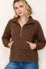 Devon Brown Quilted Sweatshirt