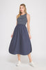 Anne Navy Striped Dress