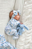 Tied in Blooms Ruffle Zipper Footie