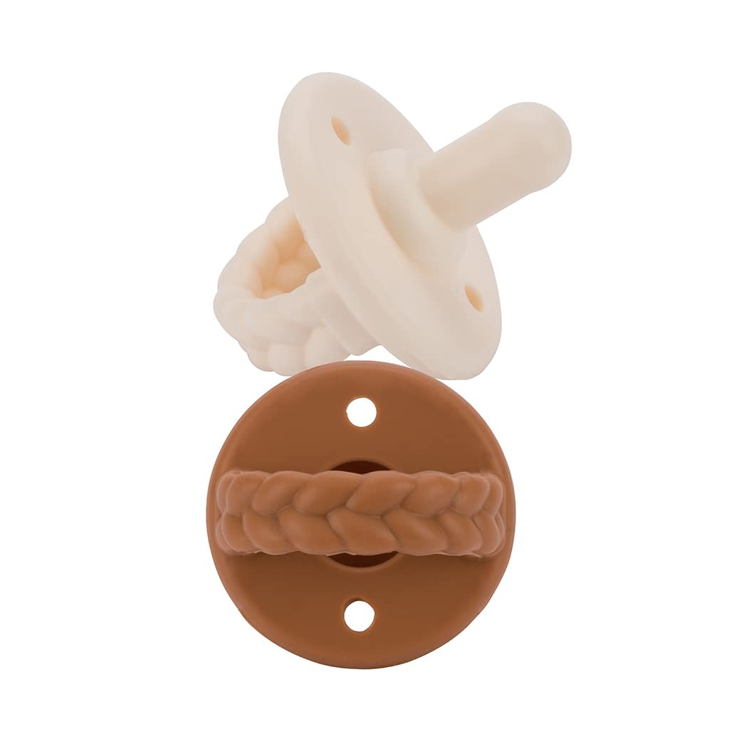 Sweetie Soother™ Pacifier Set Coconut + Toffee