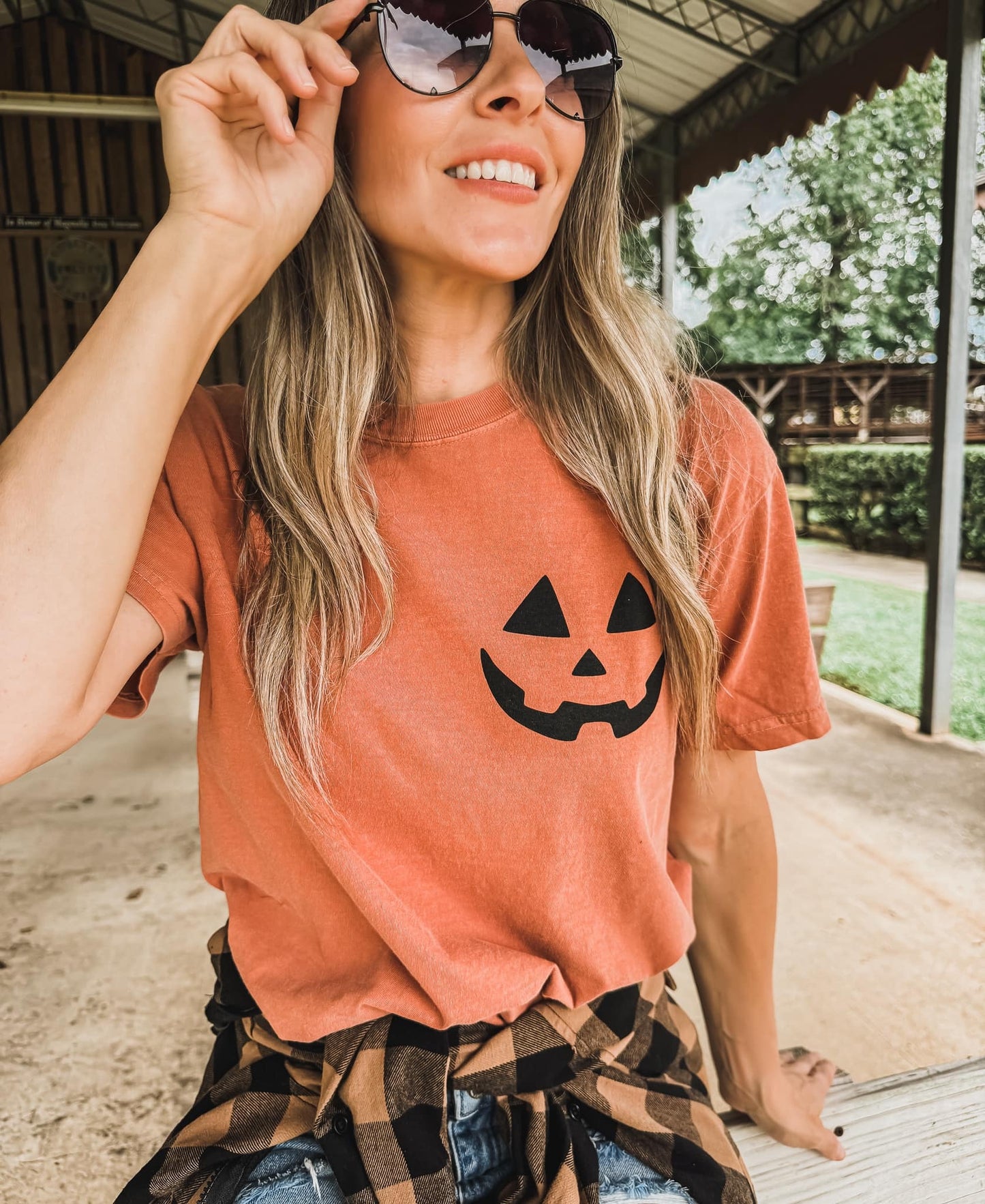 Jack-O-Lantern Face Graphic Tee