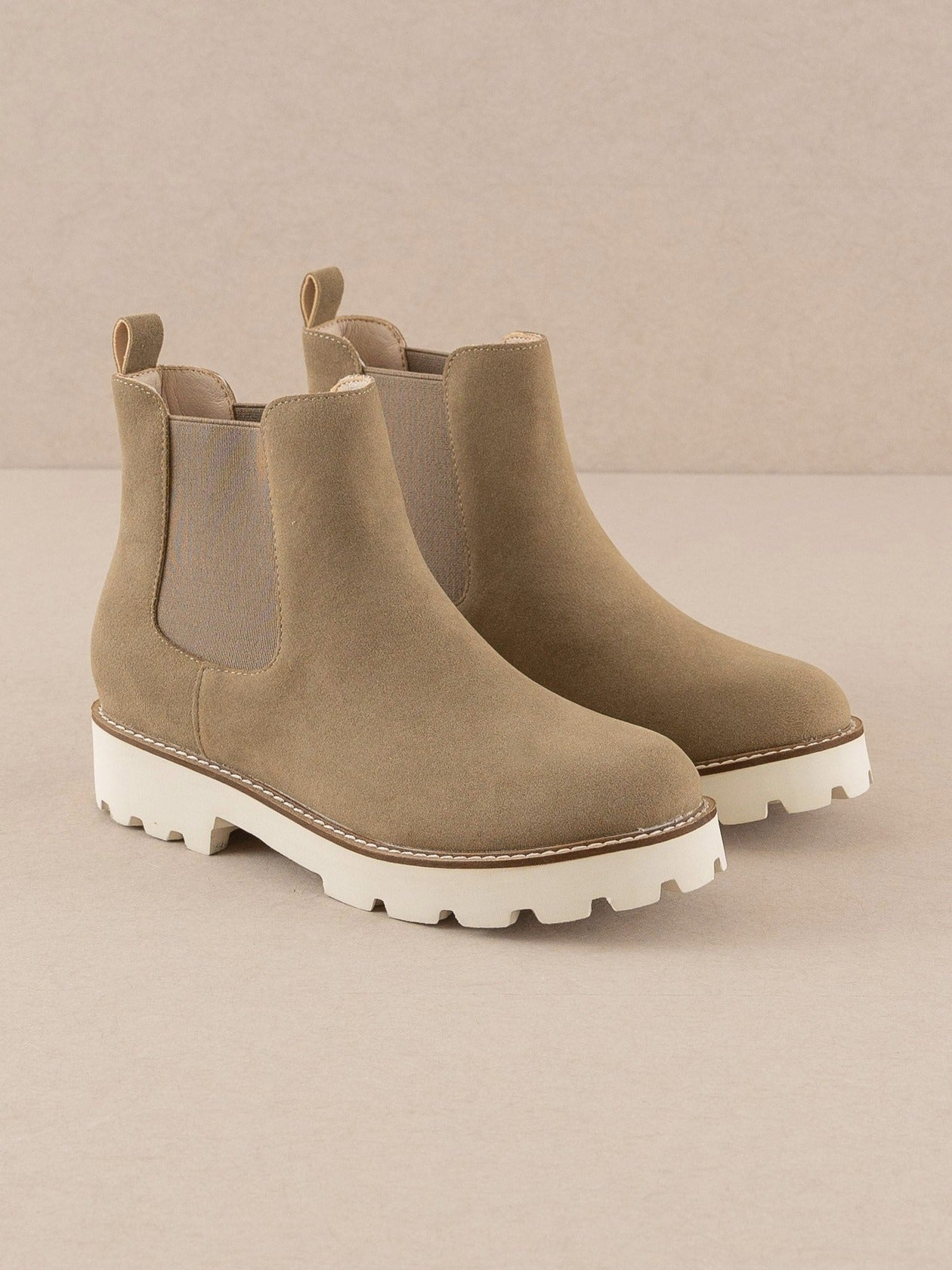 Gianna Khaki Chelsea Boot