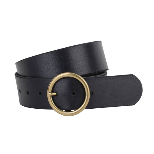 Black Thick Circle Belt