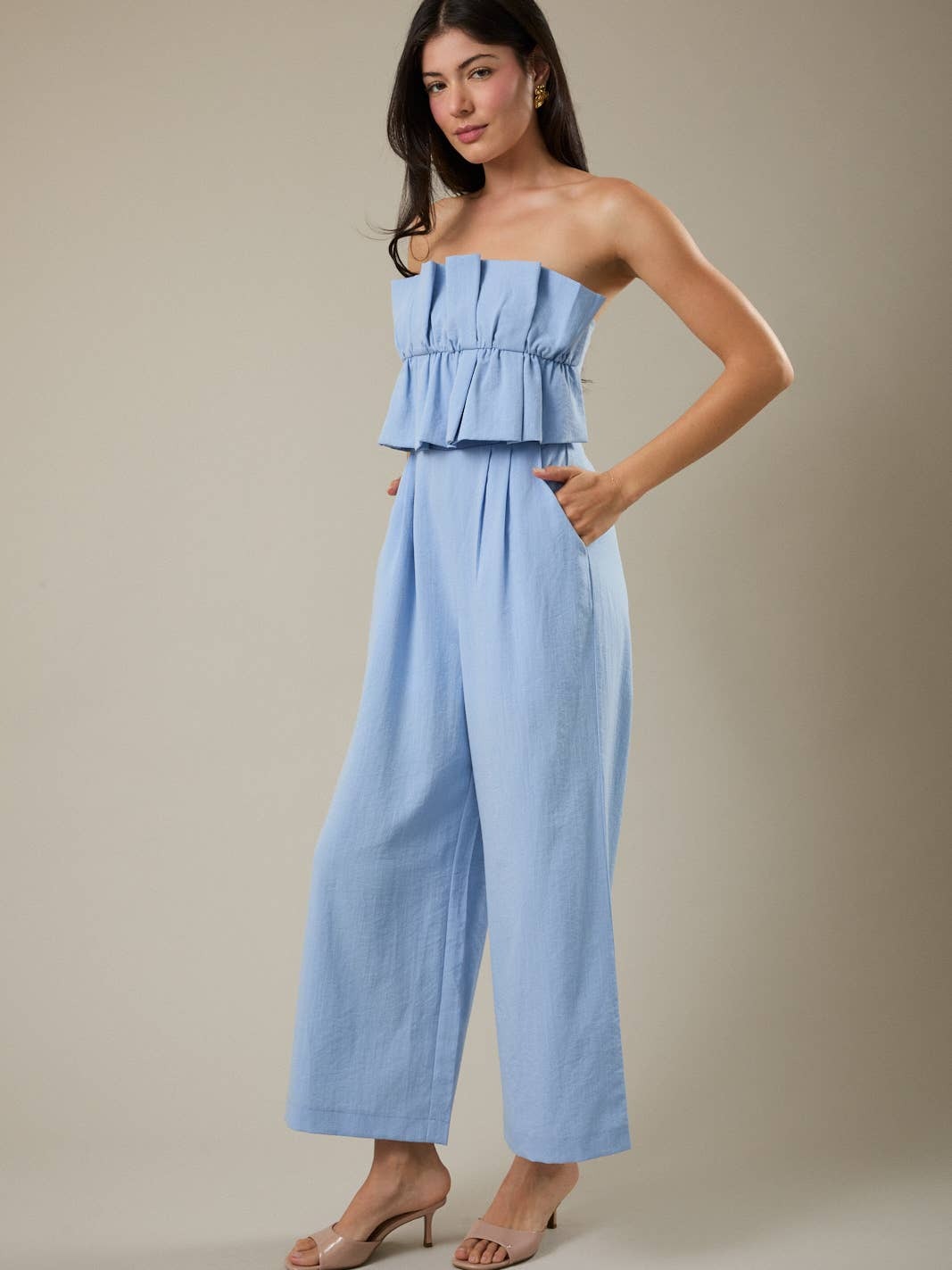 Cosette Blue Ruffle Jumpsuit