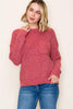 Kimberly Berry Pocket Pullover Sweater
