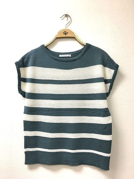 Teal Short Sleeve Sweater Top