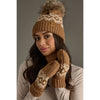 Brown + Speckled Patterned Pom Hat
