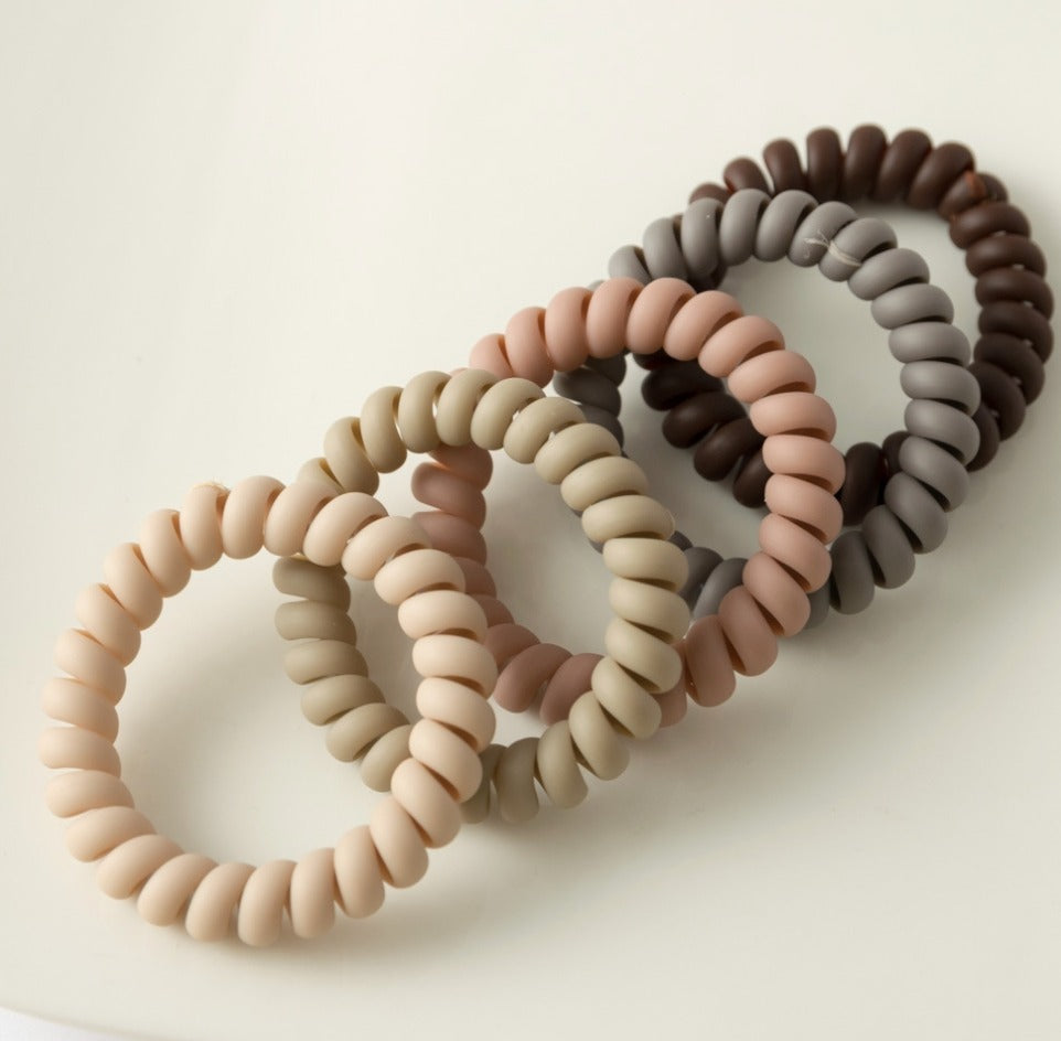 Frosted Large Hair Bands - Nude + Blush