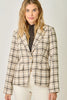 Almond Plaid Blazer
