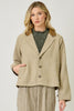 Almond Mixed Media Jacket