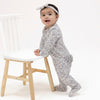 Forget Me Not Floral Zipper Footie