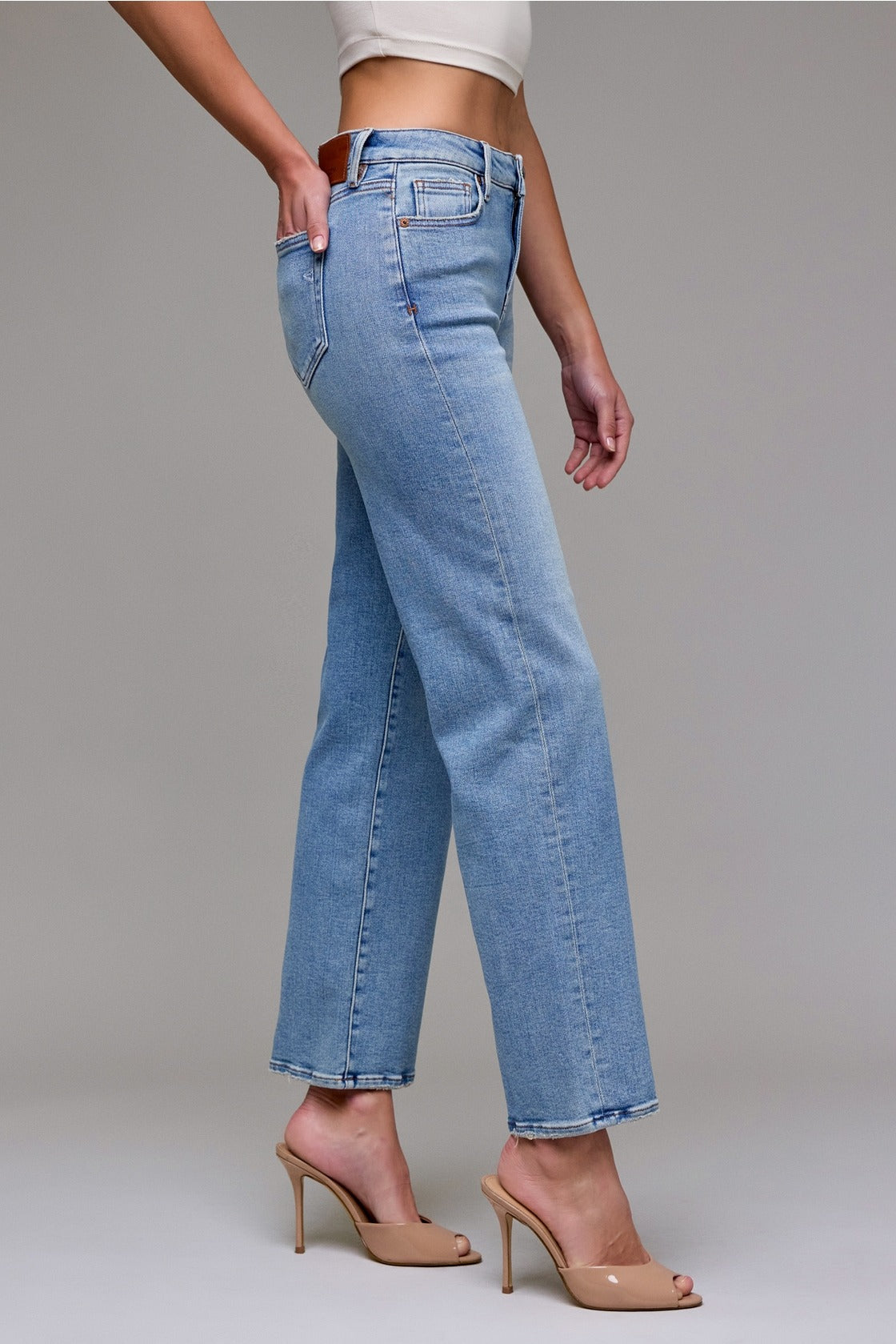 Vintage Wash Stretch Mid Rise Classic Straight