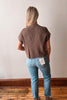 Alina Mocha Short Sleeve Sweater