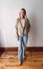 Almond Mixed Media Jacket