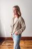 Almond Mixed Media Jacket