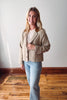 Almond Mixed Media Jacket