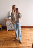 Almond Mixed Media Jacket