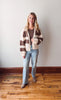 Amelia Cream + Chocolate Striped Cardigan