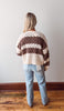 Amelia Cream + Chocolate Striped Cardigan