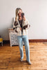 Amelia Cream + Chocolate Striped Cardigan