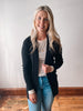 Andrea Black Waffle Knit Cardigan