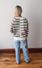 Anna Olive Color Block Waffle Sweater