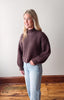 Arden Chocolate Cropped Knit Sweater