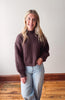 Arden Chocolate Cropped Knit Sweater