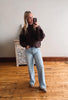 Arden Chocolate Cropped Knit Sweater