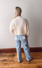 Arden Cream Cropped Knit Sweater