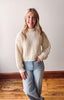 Arden Cream Cropped Knit Sweater