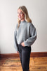 Arden Grey Cropped Knit Sweater