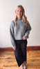 Arden Grey Cropped Knit Sweater