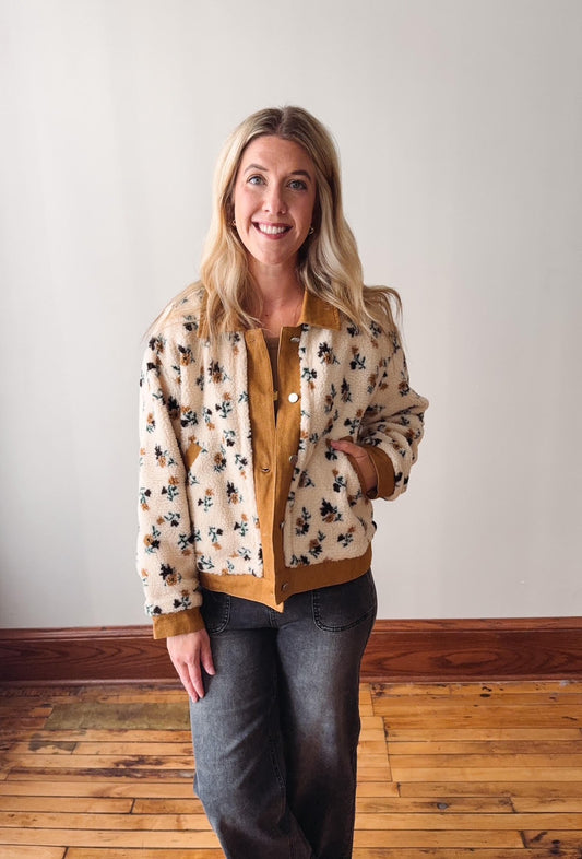 Astra Floral Sherpa Jacket