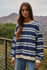 Catch You Later Navy Striped Long Sleeve