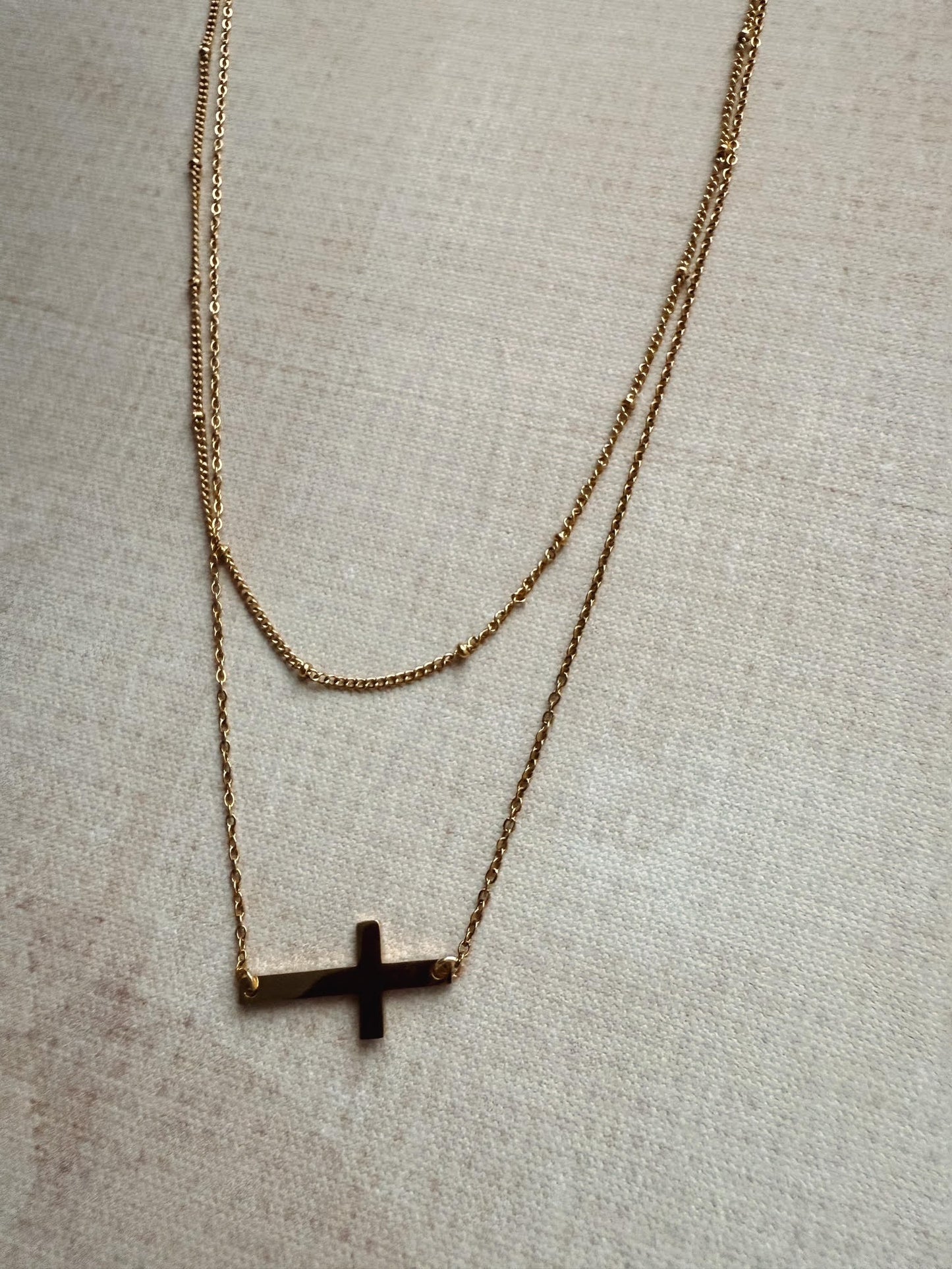 Bethany Layered Cross Necklace