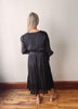 Black Long Sleeve Wrap Dress