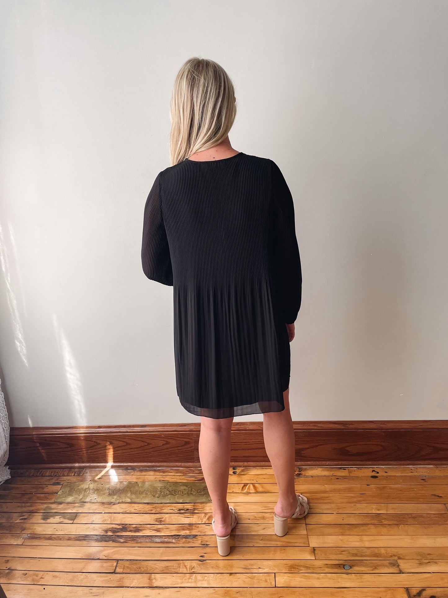 Black Pleated Dress