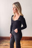 Black Rhinestone Long Sleeve Sweater