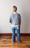 Blue Striped Turtleneck Sweater