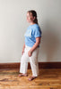Stella White Crop Wide Leg Jeans