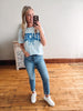 Blue Bow Teacher Tee